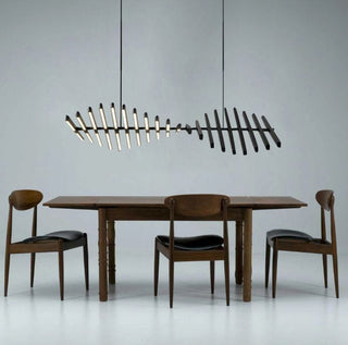 The Fishbone Chic Modern  Handcrafted Artisan Ceiling Light