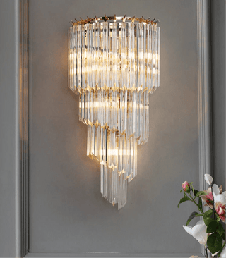 Alana Crystal Wall Lamp Modern  Sculptural Spiral LED Fixture