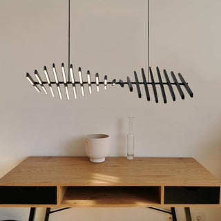 The Fishbone Chic Modern  Handcrafted Artisan Ceiling Light
