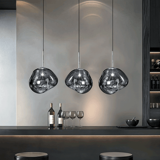 Zynella Luna Resin Pendants  (Set of 2) Premium Modern  Vintage Brass Accent Lighting