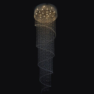 Curly Crystal Chandelier Modern Geometric Design Lamp