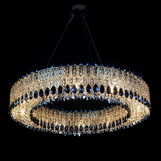 Allure Crystal Chandelier Modern  Rustic Industrial Hanging Lamp