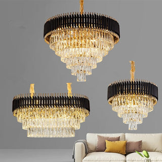 Leonardo Chandelier Collection Modern  Luxury Gold Frame Light Fitting