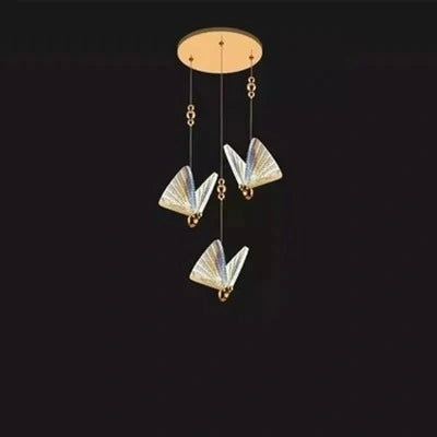 Designer butterfly LED pendant fixture