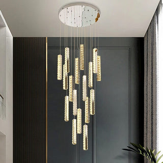 Angelica Chandelier Modern  Sculptural Spiral LED Fixture