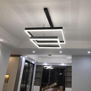 Square Twin Pendant Chandelier Decorative Modern  Classic Drum Shade Ceiling Light
