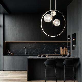 Glass Globe Pendants Modern  Sleek Linear Suspension Light
