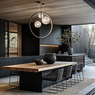 Glass Globe Pendants Modern  Sleek Linear Suspension Light