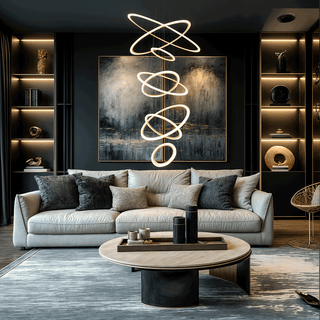 Mia Ring Chandelier Modern  Elegant Teardrop LED Pendant