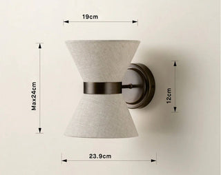Wabi Sabi Fabric Shade Stylish Modern  Luxury Gold Frame Light Fitting