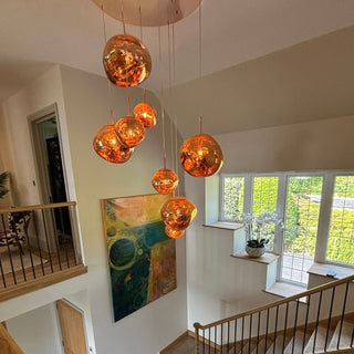 Luna Pendant Chandelier Modern  Sculptural Spiral LED Fixture