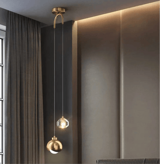 Laylah Crystal Pendant Modern  Luxury Marble Base Table Lamp