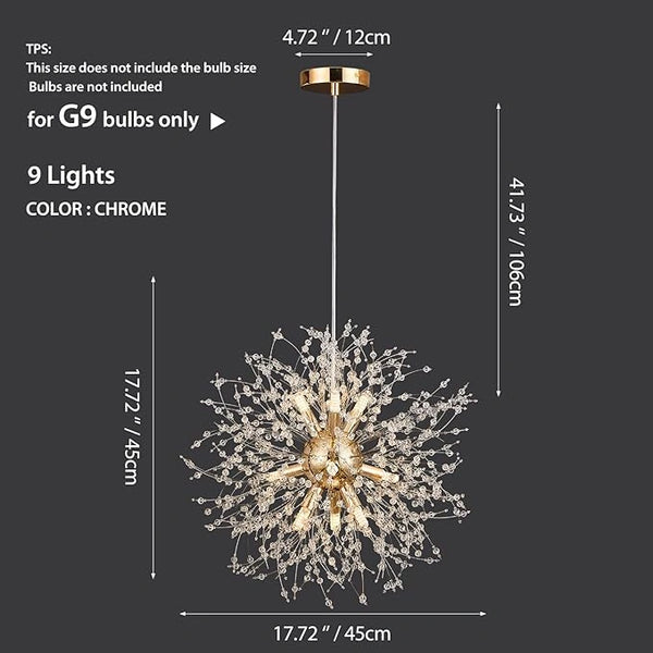 Elegant dandelion ceiling chandelier