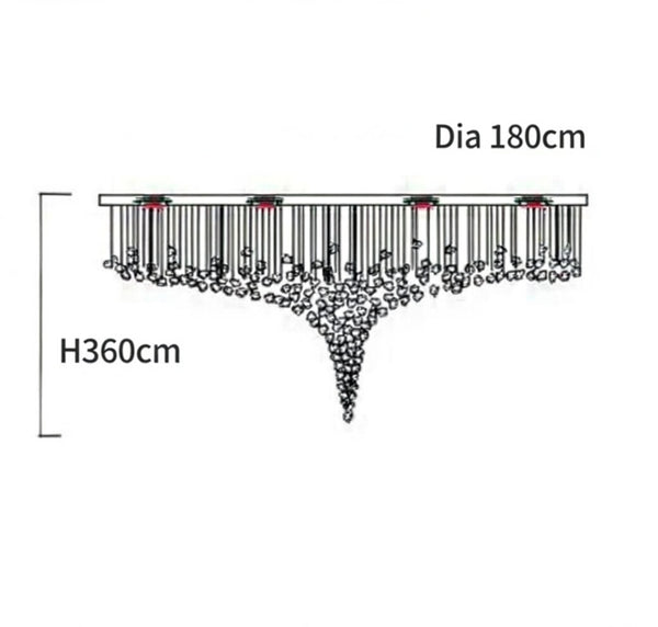 Elegant statement chandelier for living room