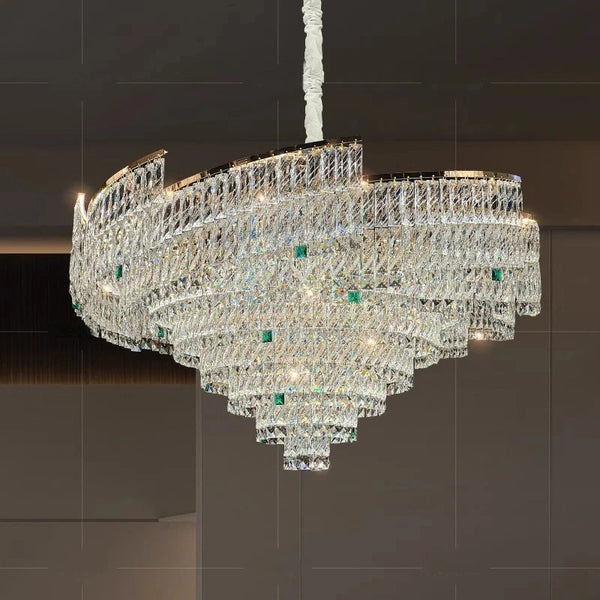 European crystal LED pendant chandelier