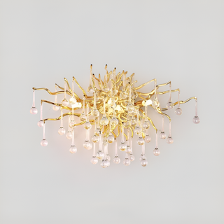 Eystra Crystal Gold Wall Lamp Modern  Contemporary Crystal Statement Fixture