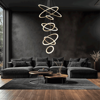 Mia Ring Chandelier Modern  Elegant Teardrop LED Pendant