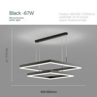 Square Twin Pendant Chandelier Decorative Modern  Classic Drum Shade Ceiling Light