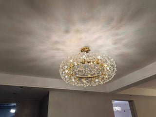 Chelsea Ring Chandelier Modern  Chic Glass Globe Pendant