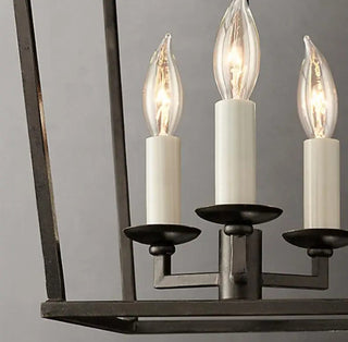 Zynella Retro Candle Cage Pendant Refined Modern  Sculptural Spiral LED Fixture