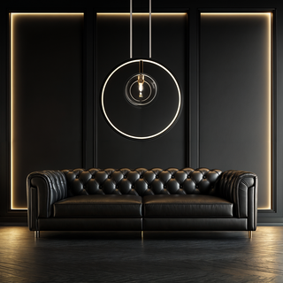 Glass Globe Pendants Modern  Sleek Linear Suspension Light