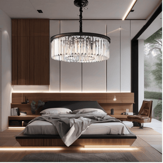 Helena Crystal Pendant Modern  Rustic Industrial Hanging Lamp
