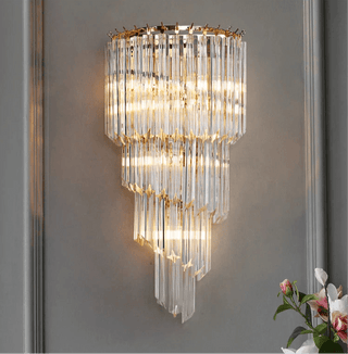 Alana Crystal Wall Lamp Modern  Sculptural Spiral LED Fixture