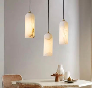 Ethereal Glow Marble Pendant Modern  Minimalist Round Flush Mount