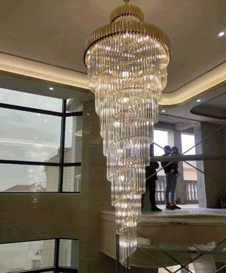 Golden Marie Chandelier Collection Modern  Contemporary Crystal Statement Fixture