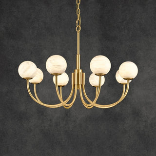 Marnie Alabaster Globe Chandelier Modern  Luxury Marble Base Table Lamp