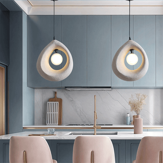 Hayami Resin LED Pendants Modern  Handcrafted Artisan Ceiling Light