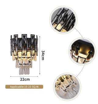 Rochelle Crystal Wall Lamps Decorative Modern  Classic Drum Shade Ceiling Light