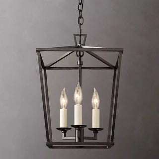 Zynella Retro Candle Cage Pendant Refined Modern  Sculptural Spiral LED Fixture