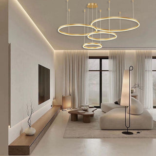 Circular Luna Lamp Modern  Handcrafted Artisan Ceiling Light