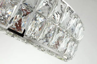 Phoebe Chrome Ring Chandelier Chic Modern  Bohemian Rattan Woven Pendant
