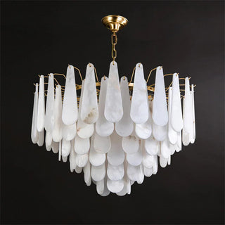 Flora Alabaster Chandelier Modern Geometric Design Lamp