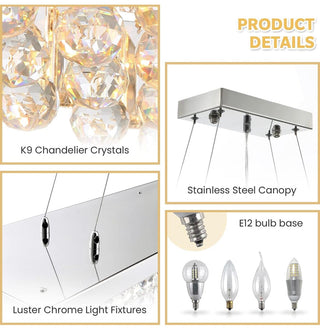 Crystal Prism chandelier Modern Geometric Design Lamp