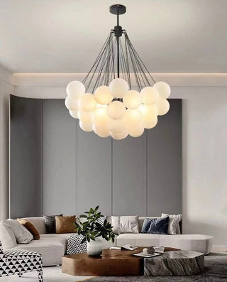 Zynella Frosted Ball Chandelier Modern Geometric Design Lamp