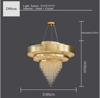 Sophie Luxe Chandelier Opulent Modern  Classic Drum Shade Ceiling Light