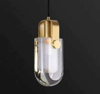 Leah Crystal Pendant Modern  Sleek Linear Suspension Light