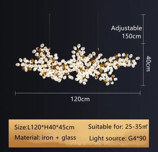 Golden Grape Vine Chandelier Modern  Luxury Marble Base Table Lamp