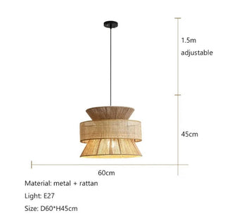 Zynella Hemp Rope Chandelier Modern  Luxury Gold Frame Light Fitting