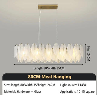 Feather Chandelier Modern  Opulent Multi-Tier Crystal Chandelier