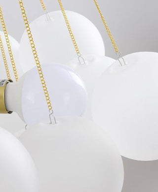 Zynella Frosted Ball Chandelier Modern Geometric Design Lamp