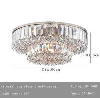 Rosalina Chrome Crystal Chandelier Classic Modern  Chic Glass Globe Pendant