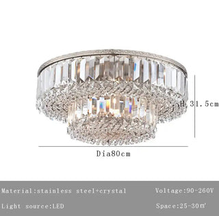 Rosalina Chrome Crystal Chandelier Classic Modern  Chic Glass Globe Pendant