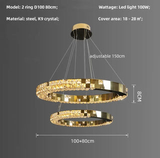 Grace Ring Chandelier Modern  Scandinavian Wooden Accent Light