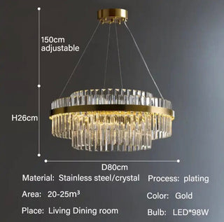 Orion Crystal Chandelier Refined Modern  Contemporary Crystal Statement Fixture