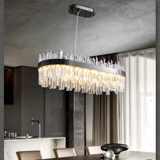 Ena Crystal Chandelier Modern  Classic Drum Shade Ceiling Light