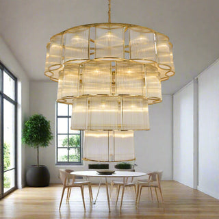 Riva Glass Pendant Light Chic Modern  Sculptural Spiral LED Fixture
